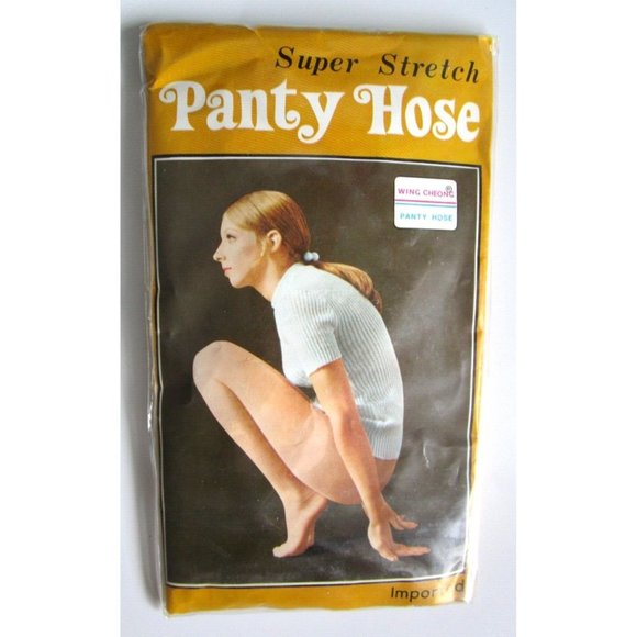 Vintage Panty Hose Wing Cheong Coll. Honey Super Stretch - Made France 66% Nylon - Picture 1 of 6